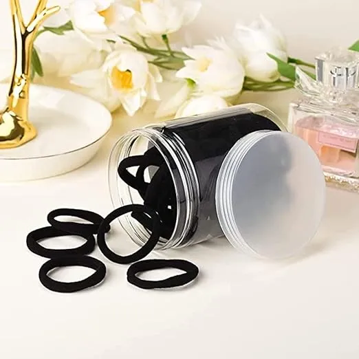 AM1002 Elastic Hair Rubber Bands for Girls, Kids & Women (Black - Pack of 30)