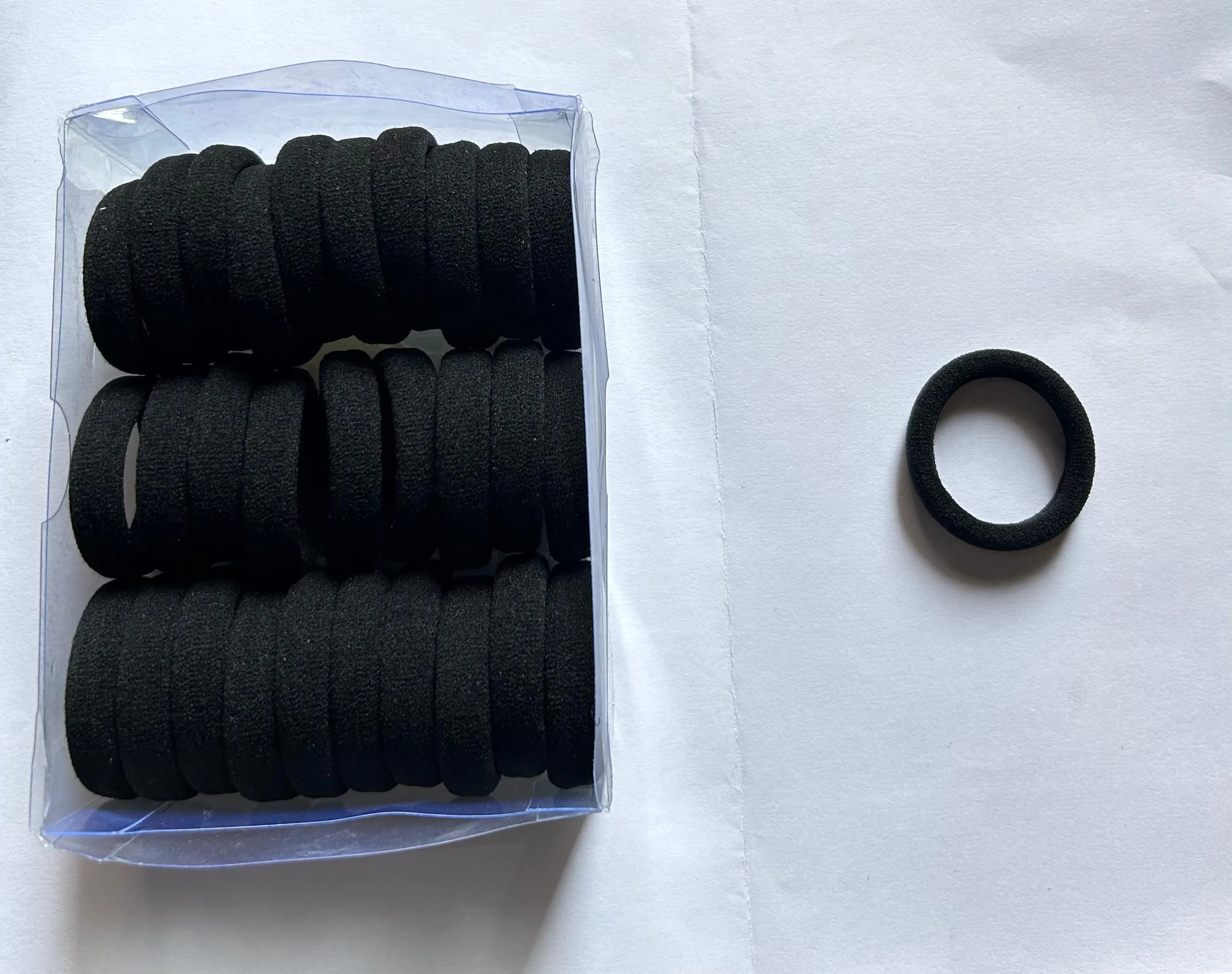 AM1002 Elastic Hair Rubber Bands for Girls, Kids & Women (Black - Pack of 30)