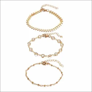 Amber Anklet Set