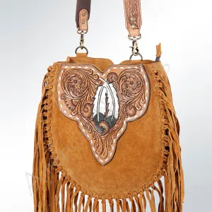 American Darling ADBGA165 Large Crossbody Hand Tooled Genuine Leather Women Bag Western Handbag Purse