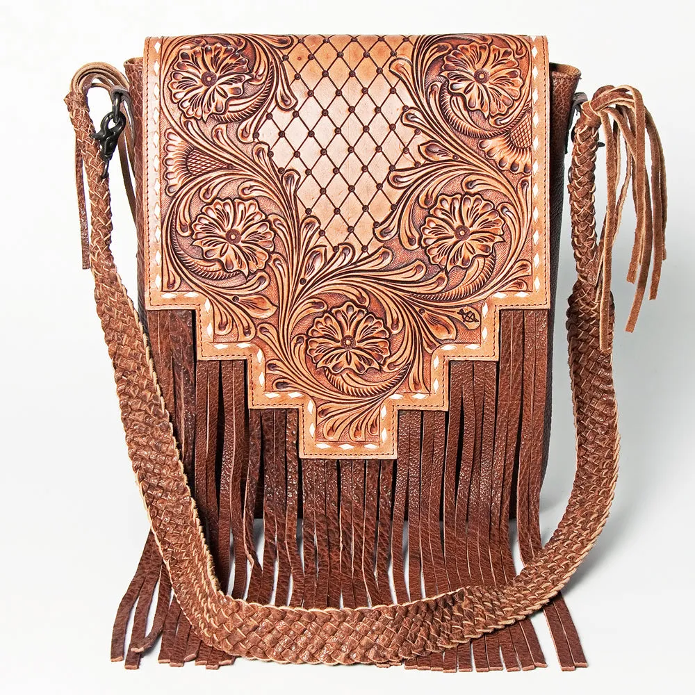 American Darling ADBGZ595A Cross Body Hand Tooled Genuine Leather women bag western handbag purse