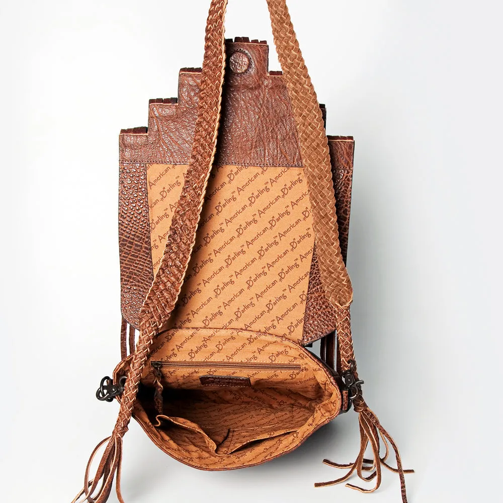 American Darling ADBGZ595A Cross Body Hand Tooled Genuine Leather women bag western handbag purse
