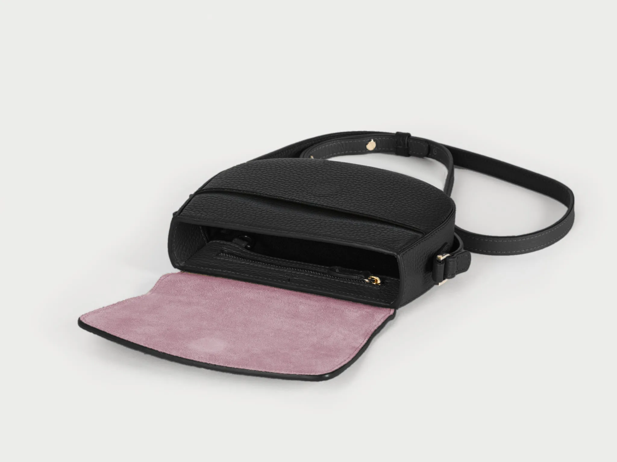 Ana Mini Crossbody, Jet Black / Orchid