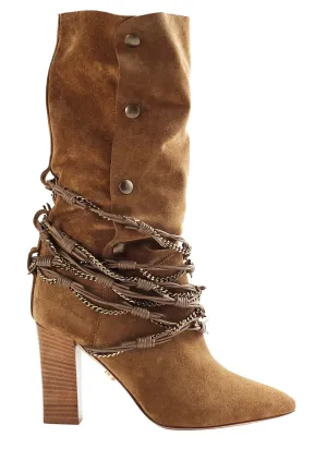 ANJA TOBACCO SUEDE BOOTS