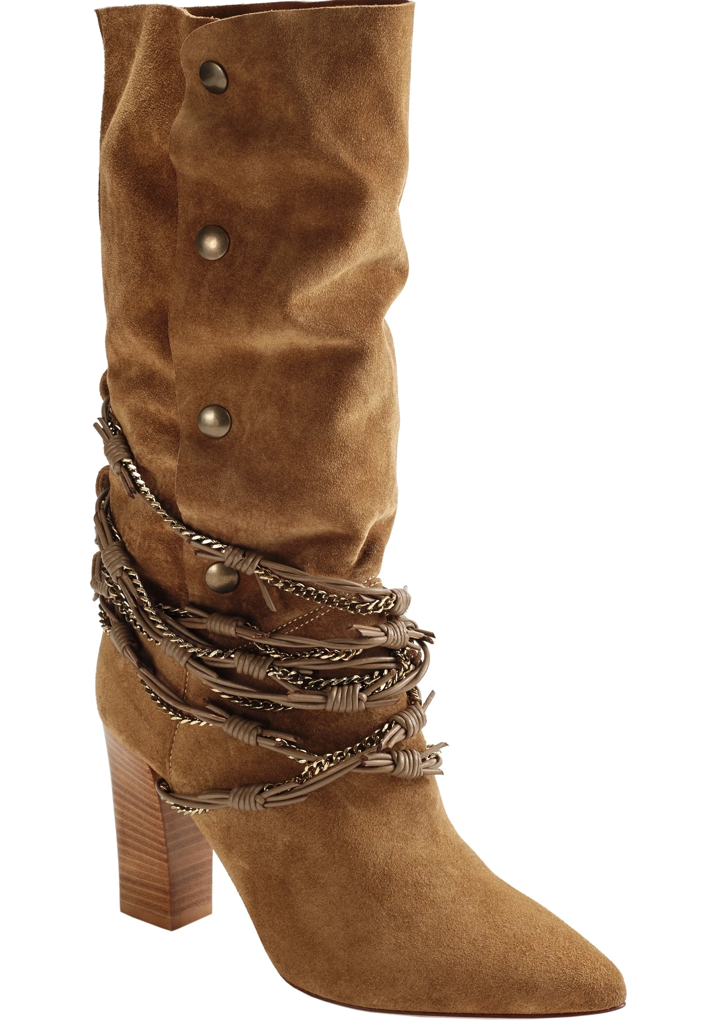 ANJA TOBACCO SUEDE BOOTS
