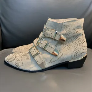 Ankle Boots Rivet Flower Susanna Studded Cowboy Boots