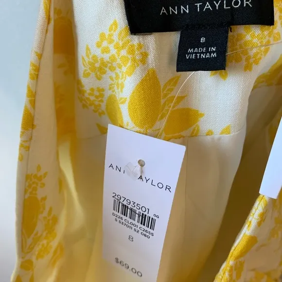 Ann Taylor NWT Yellow Floral High Rise Shorts