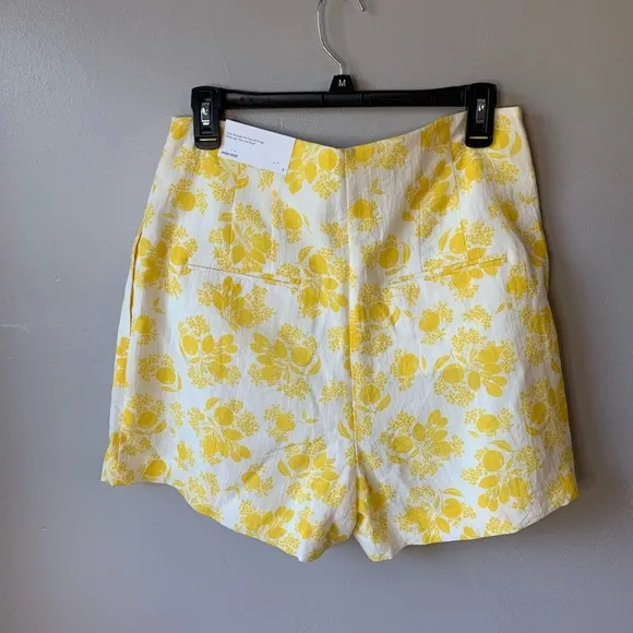 Ann Taylor NWT Yellow Floral High Rise Shorts