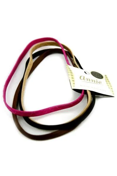 ANNIE 4pcs headbands (8mm x 19inch)
