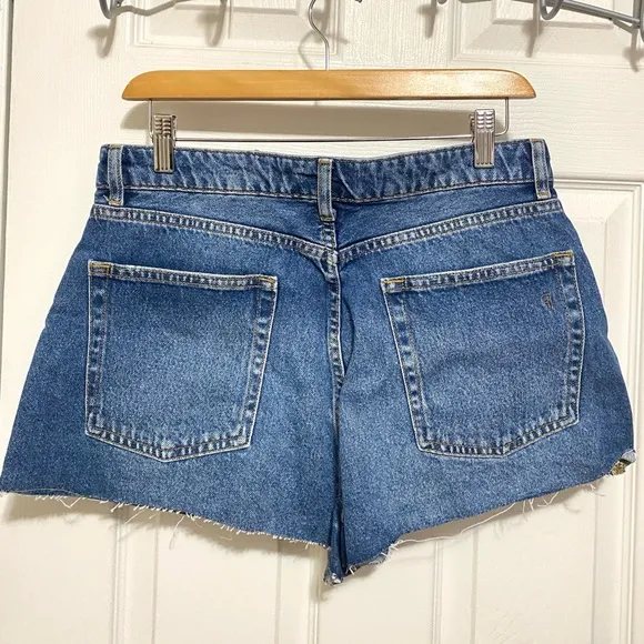 ANTHROPOLOGIE Pilcro Lover Embellished High Rise Denim Shorts Size 30