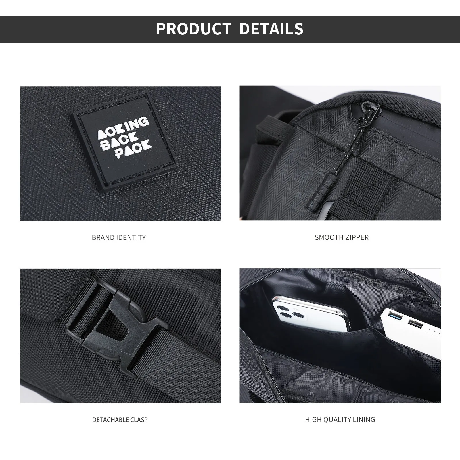Aoking Fashion Waterproof Crossbody Waist Bag Sling Bag XY3325-5