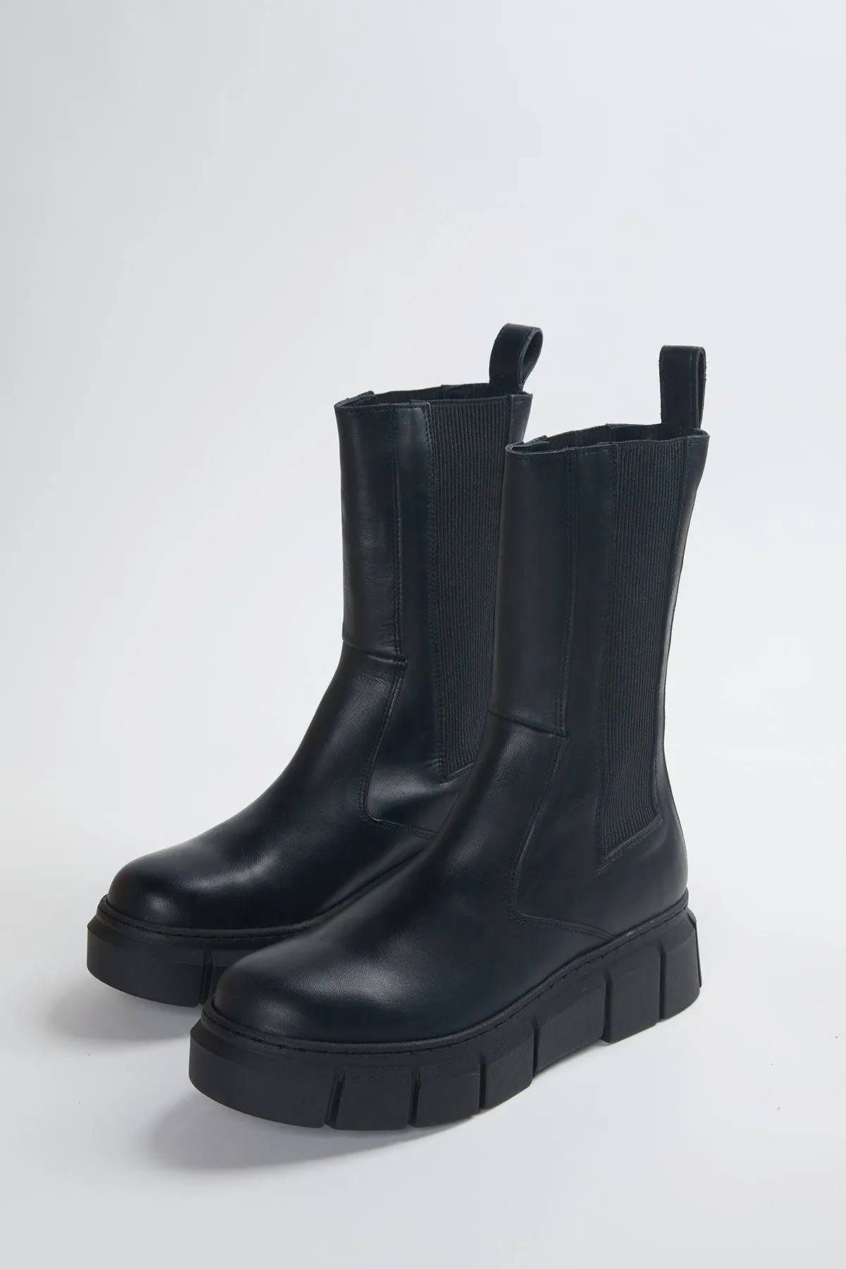 ARMOR LEATHER CHELSEA COMBAT BOOTS