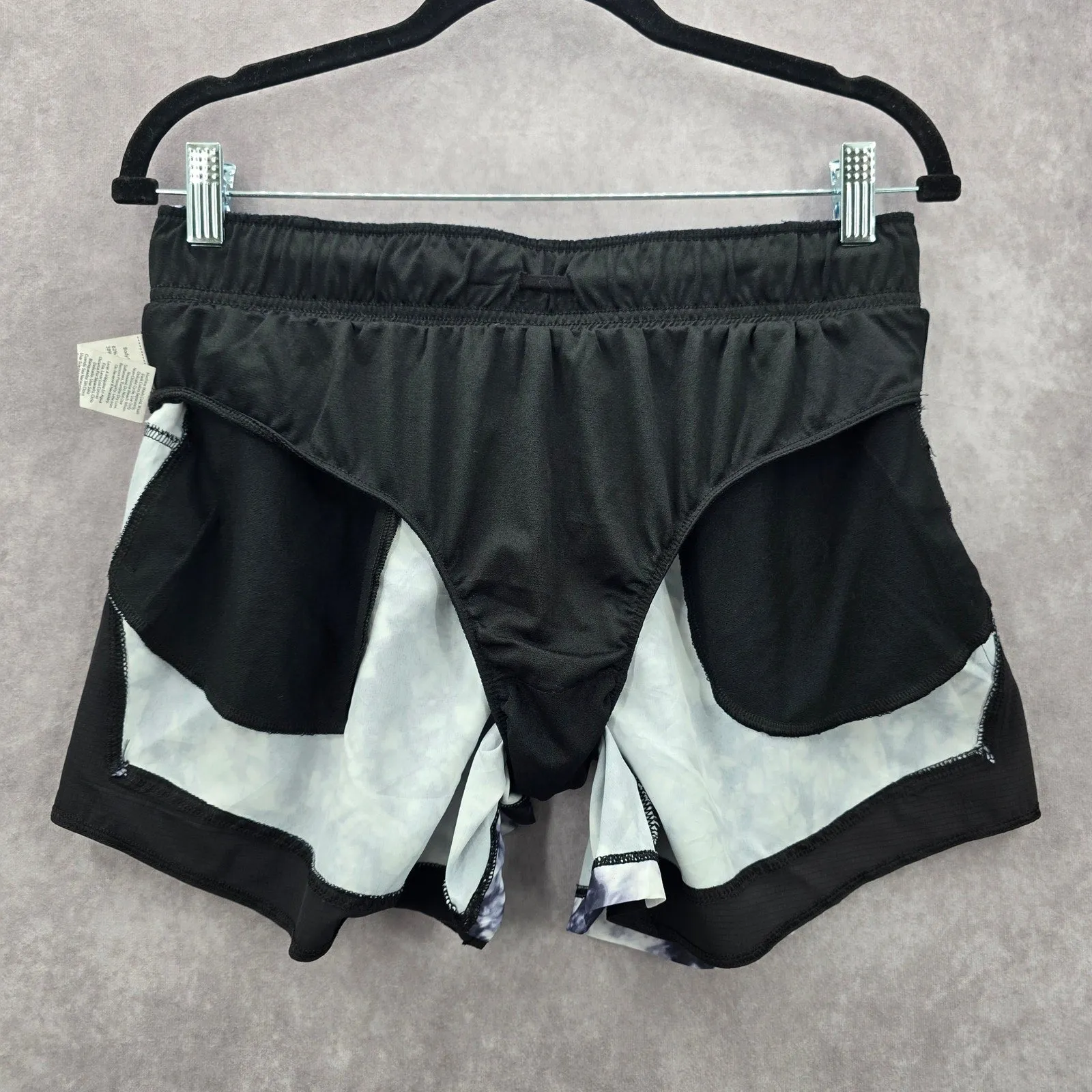 Athletic Works Black Gray White Running Activewear Shorts Pants Bottoms Medium
