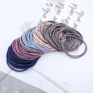 AWAYT 50pcs/Set 5CM Hair Accessories Women Rubber Bands Scrunchy Elastic Hair Bands Girls Headband Decorations Ties Gum for Hair