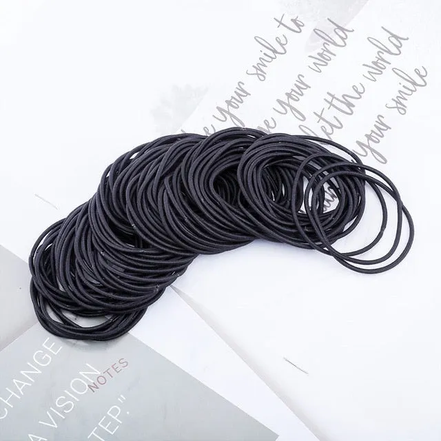 AWAYT 50pcs/Set 5CM Hair Accessories Women Rubber Bands Scrunchy Elastic Hair Bands Girls Headband Decorations Ties Gum for Hair