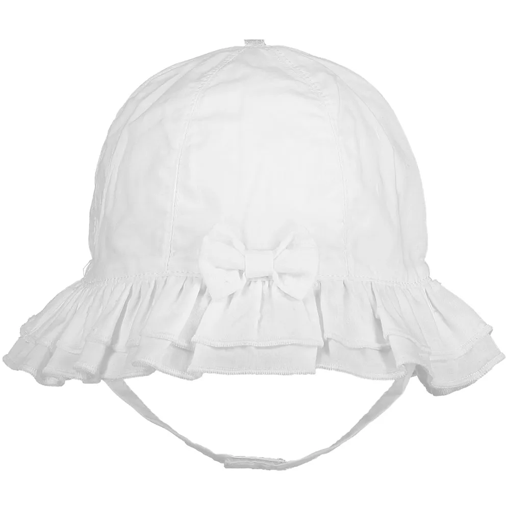 Baby Girls White Sun Hat