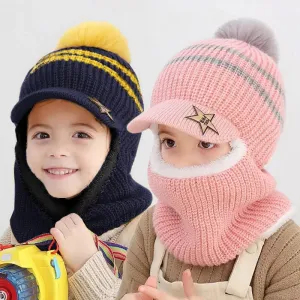 Baby/Kids Knitted Plush Scarf Hat