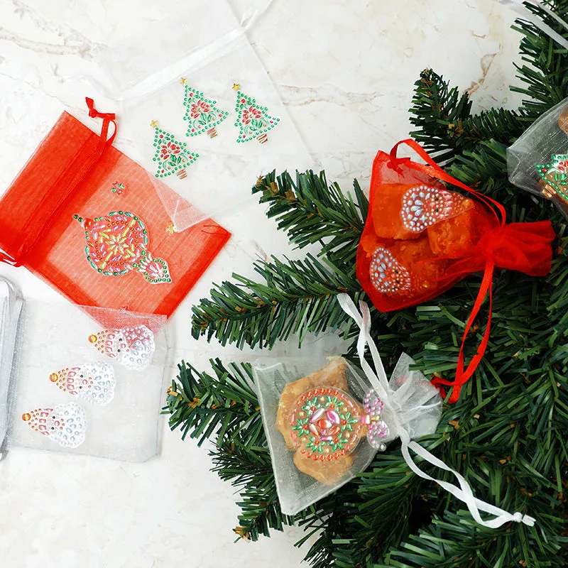 BAG MINI ORGANZA BAG RED 10CMX7.5CM 7PC