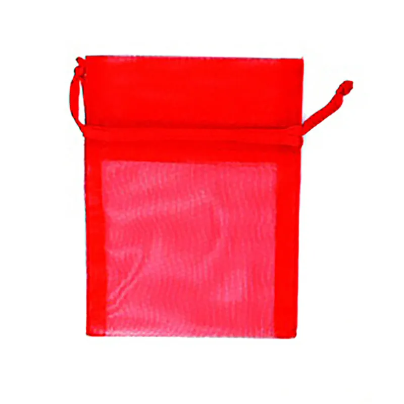 BAG MINI ORGANZA BAG RED 10CMX7.5CM 7PC