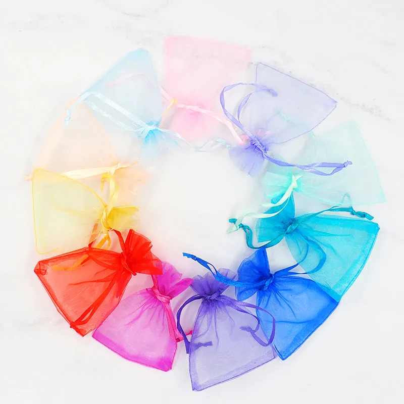 BAG MINI ORGANZA BAG RED 10CMX7.5CM 7PC