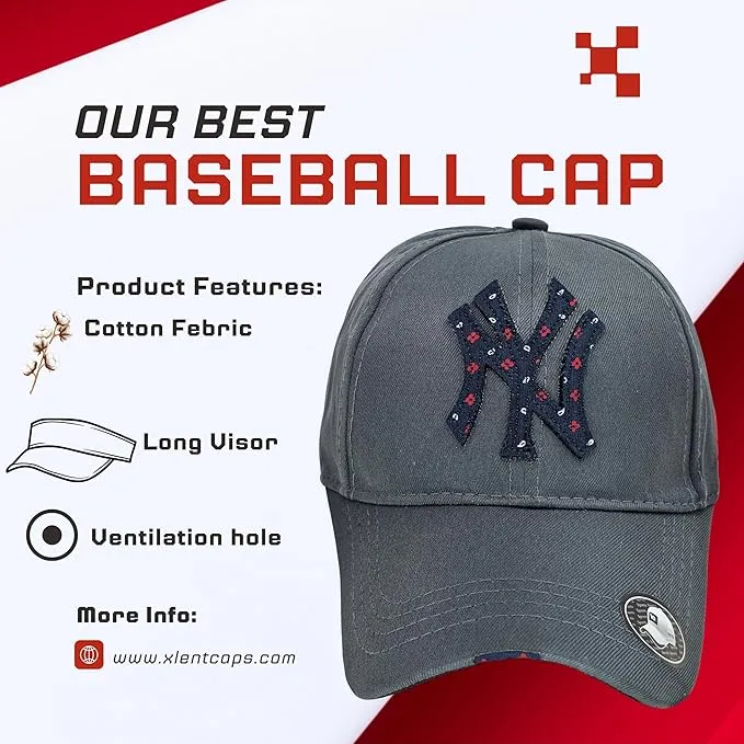 Baseball Cap for Men | Free Size Adjustable Snapback Caps | Embroidered Patch | Cotton | UV Protection | Fashionable Hat for Women and Girs Original
