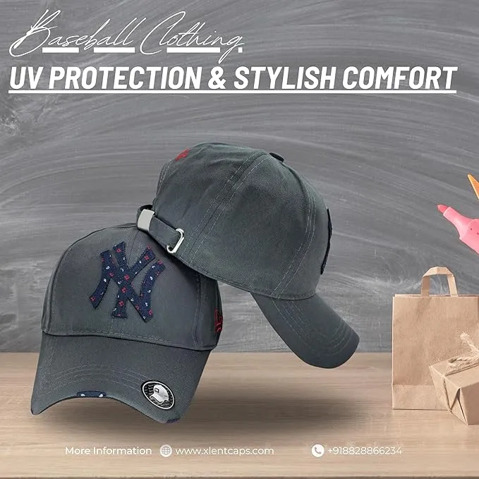 Baseball Cap for Men | Free Size Adjustable Snapback Caps | Embroidered Patch | Cotton | UV Protection | Fashionable Hat for Women and Girs Original