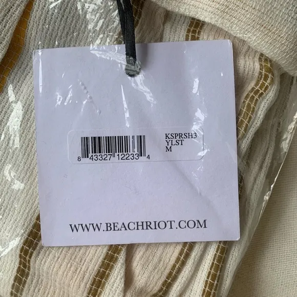 Beach Riot Size Aubrey Yellow Striped Tie Shorts