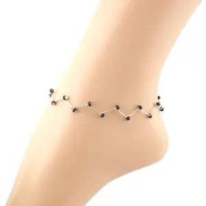 Beads Silver Chain Anklet