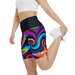 Beautiful. Women's Biker Shorts - Graphic  Activewear