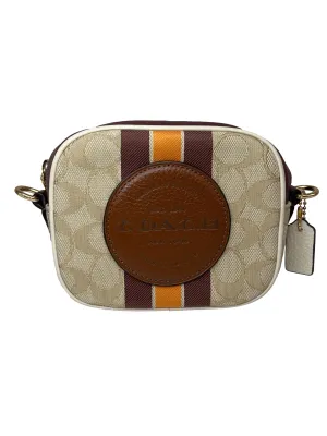 Beige Maroon Mini Dempsey Camera Bag
