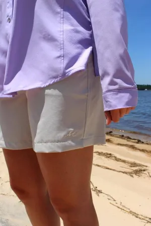 Beige performance shorts