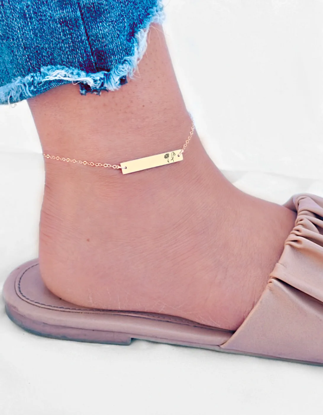 Birth Flower Anklet