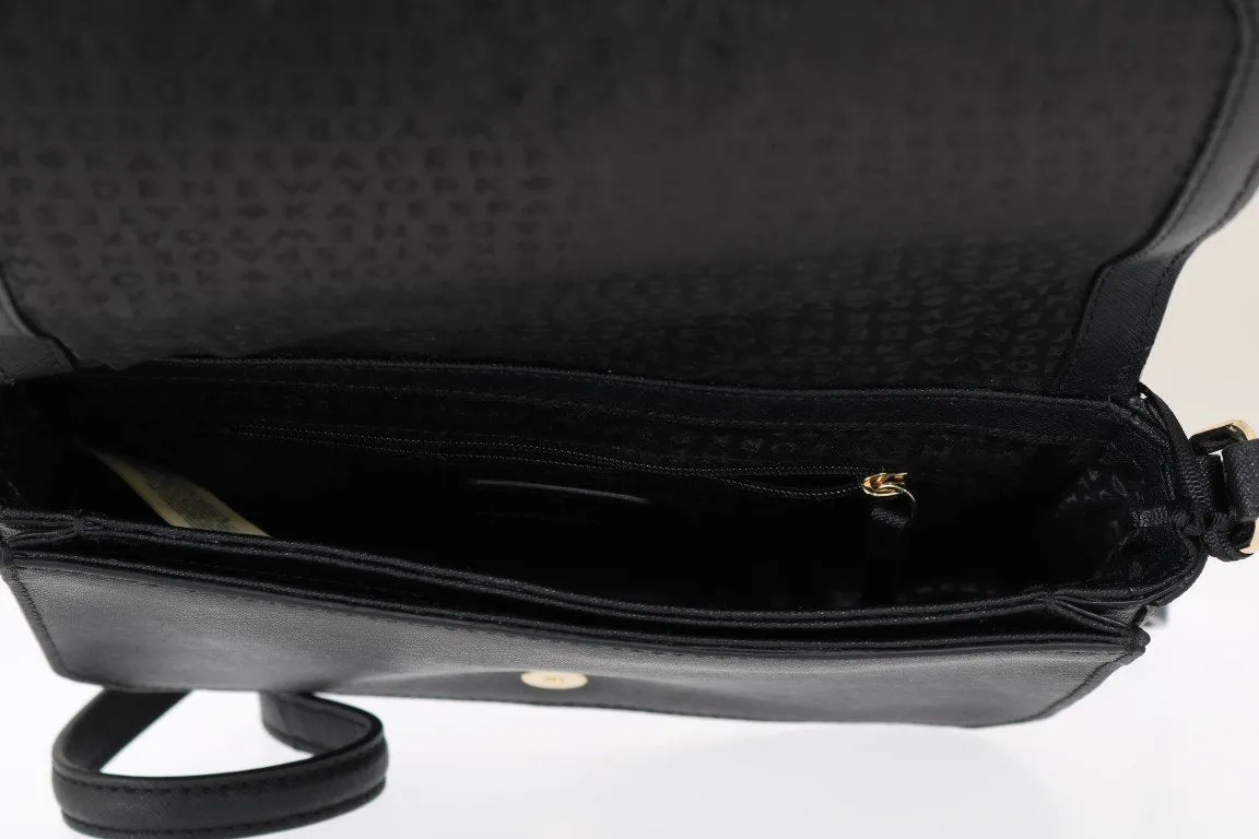 Black LARGE CARSEN Leather Crossbody Bag