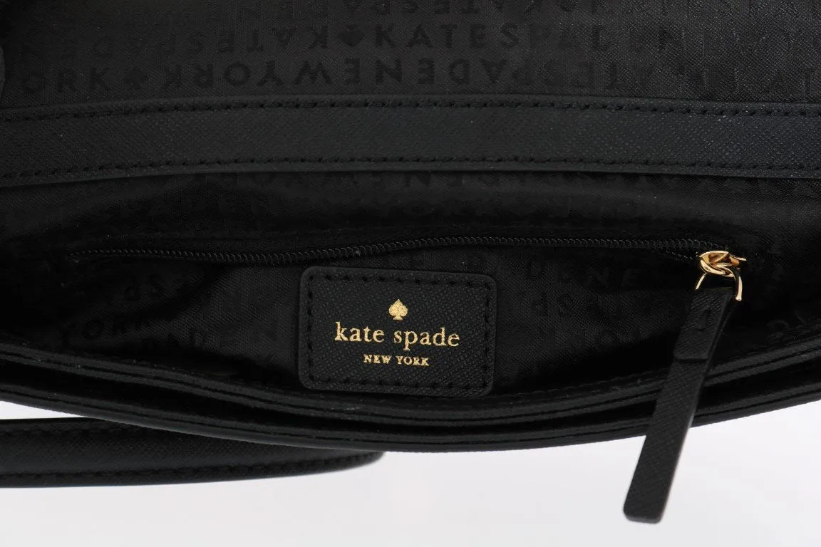 Black LARGE CARSEN Leather Crossbody Bag