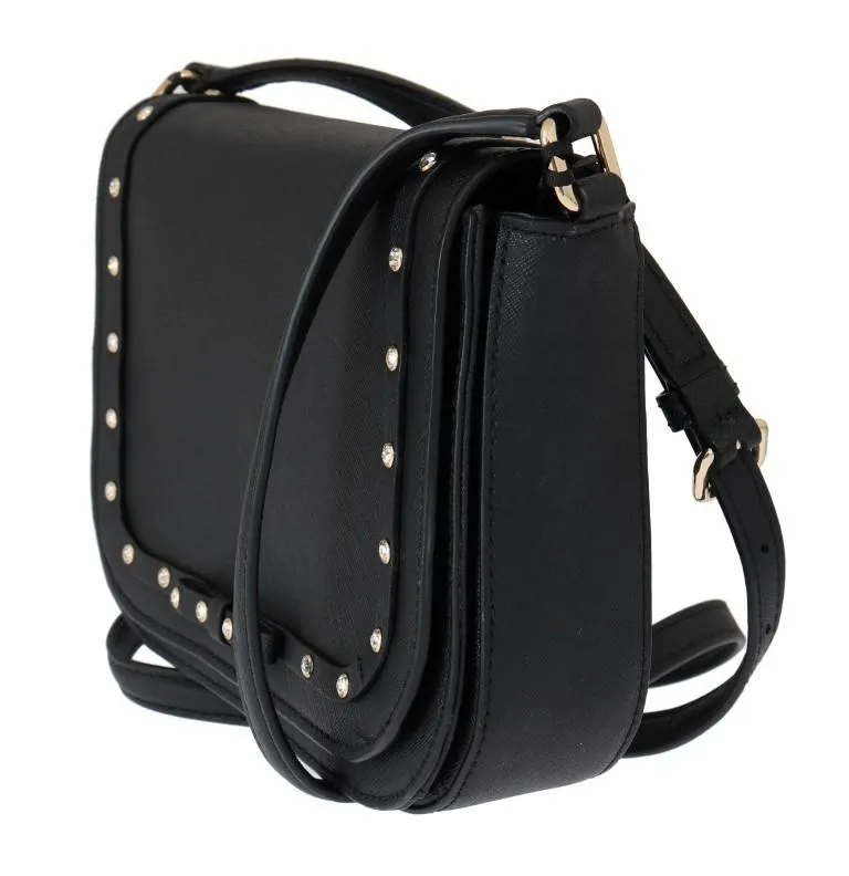 Black LARGE CARSEN Leather Crossbody Bag