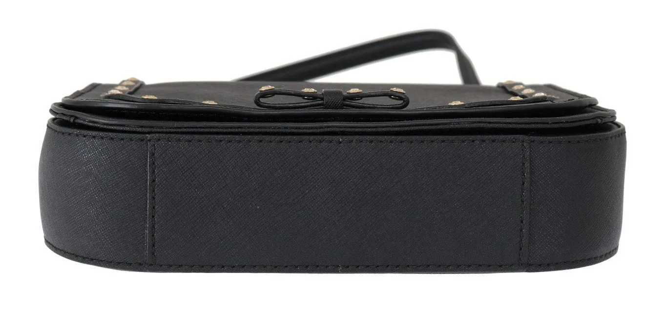 Black LARGE CARSEN Leather Crossbody Bag