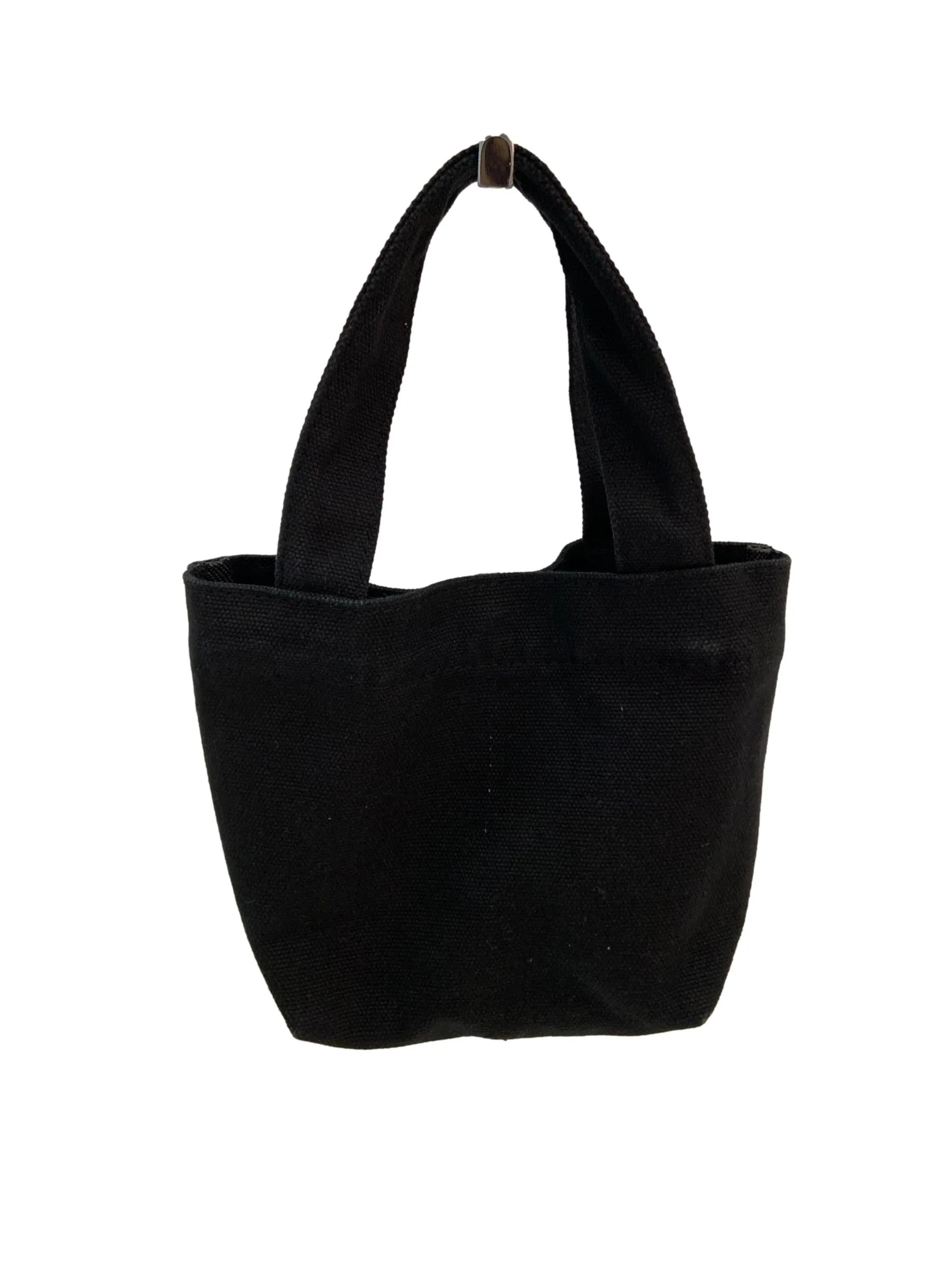 Black Mini Canvas Tote Sling Bag