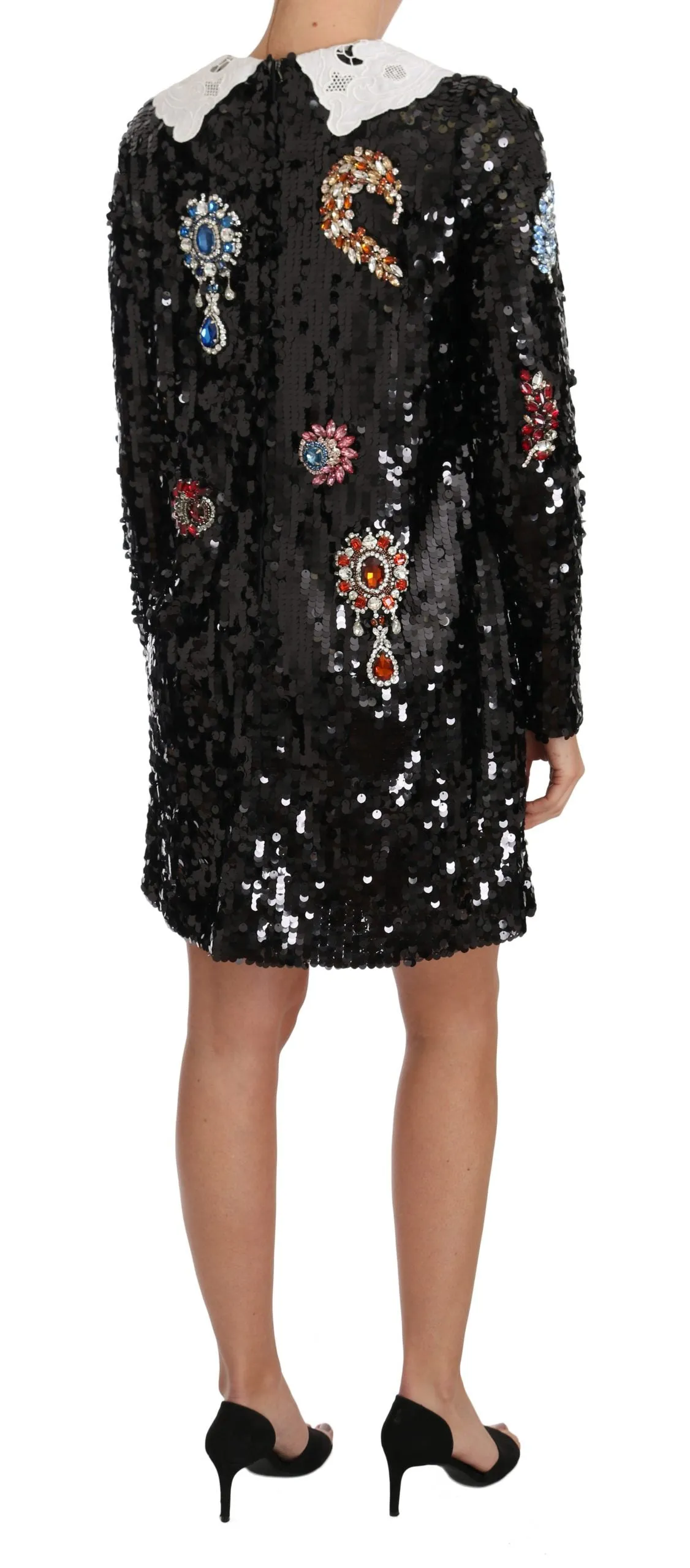 Black Sequined Crystal Fairy Tale Dress