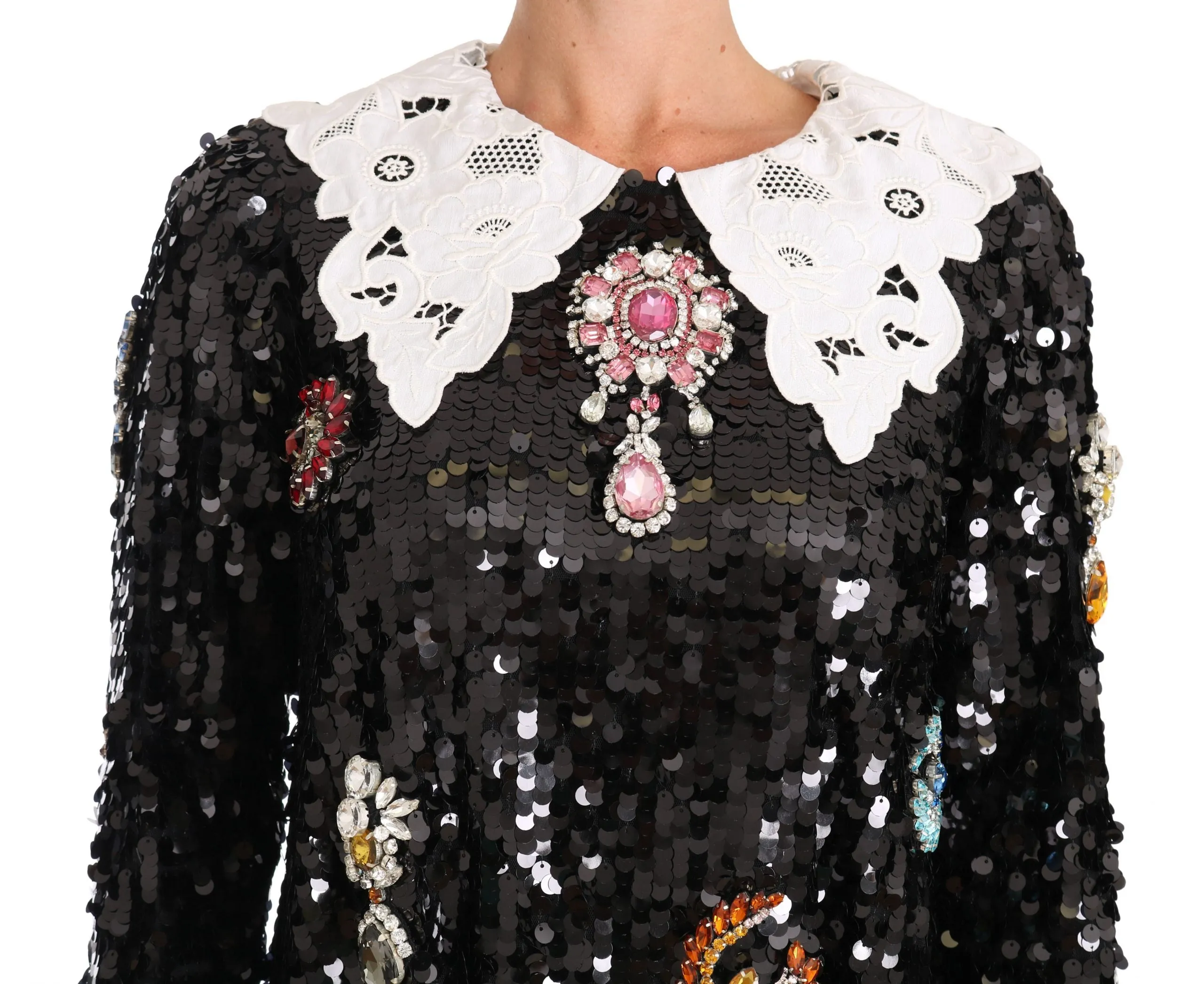 Black Sequined Crystal Fairy Tale Dress