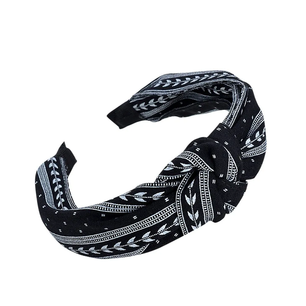 Bohemia Style Hairband Top Knot Turban Vintage Elastic Hair Head Hoop Bands Accessories Headband for Women Girls Print Headdress