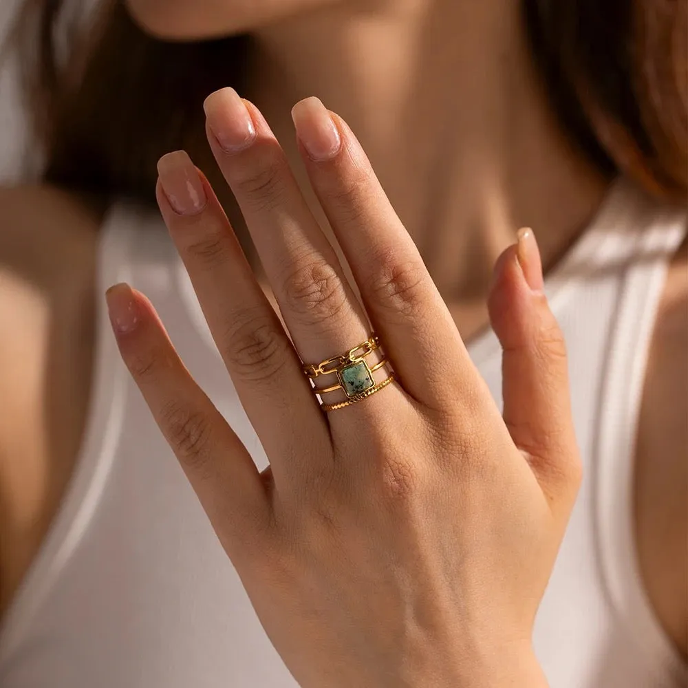 Boho & Mala 18k Gold Ring (adjustable)