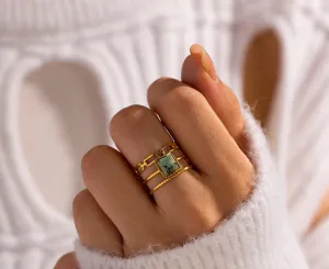 Boho & Mala 18k Gold Ring (adjustable)