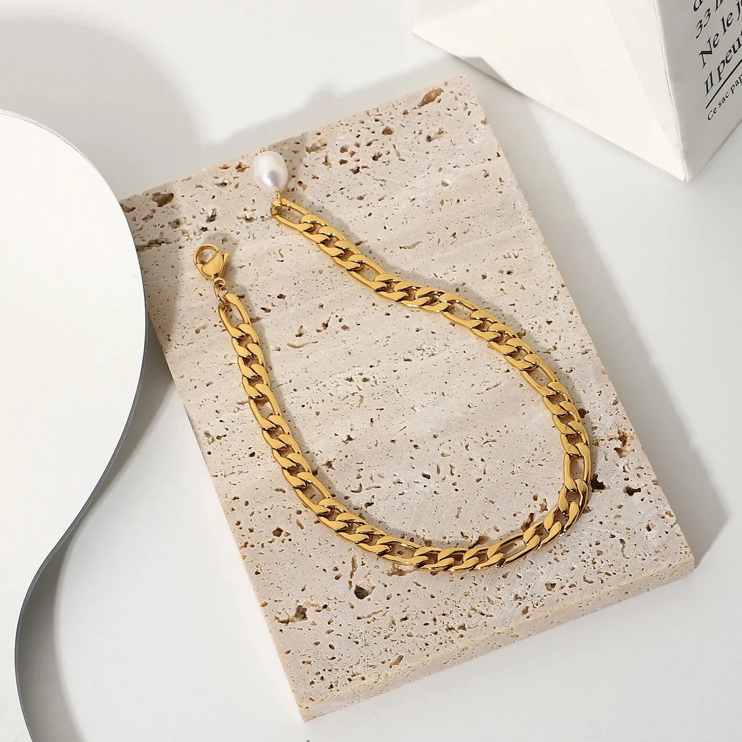Boho & Mala 18K Gold / Stainless Steel Anklet