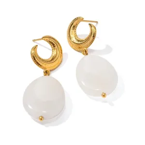 Boho & Mala Stainless Steel Gold Plated Stud Earrings