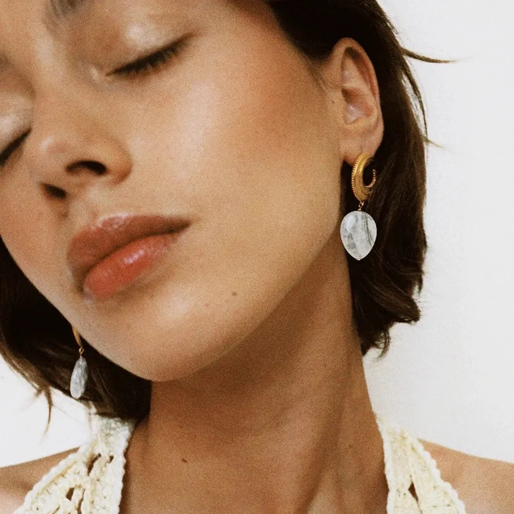 Boho & Mala Stainless Steel Gold Plated Stud Earrings