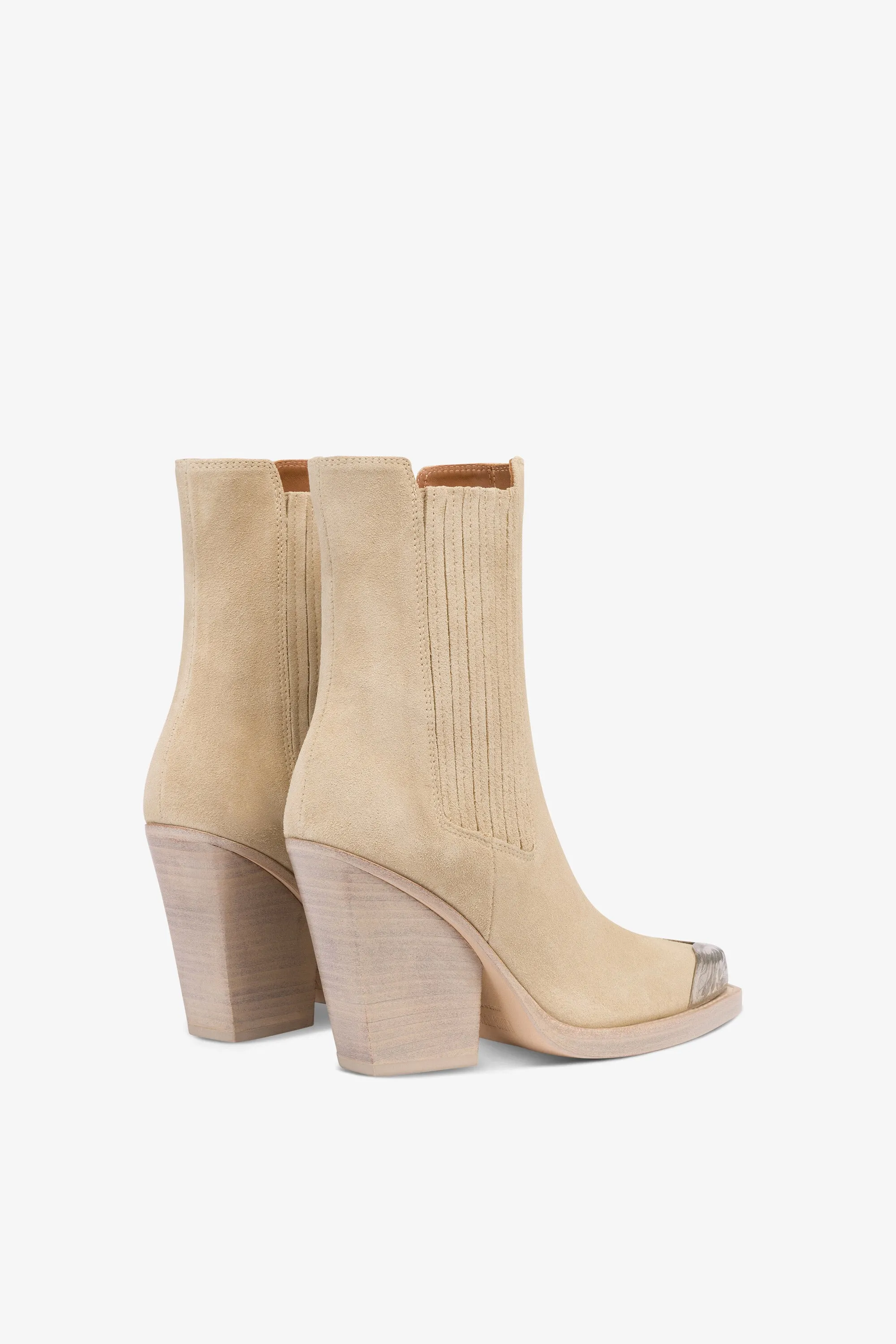 Boots in Angora suede leather