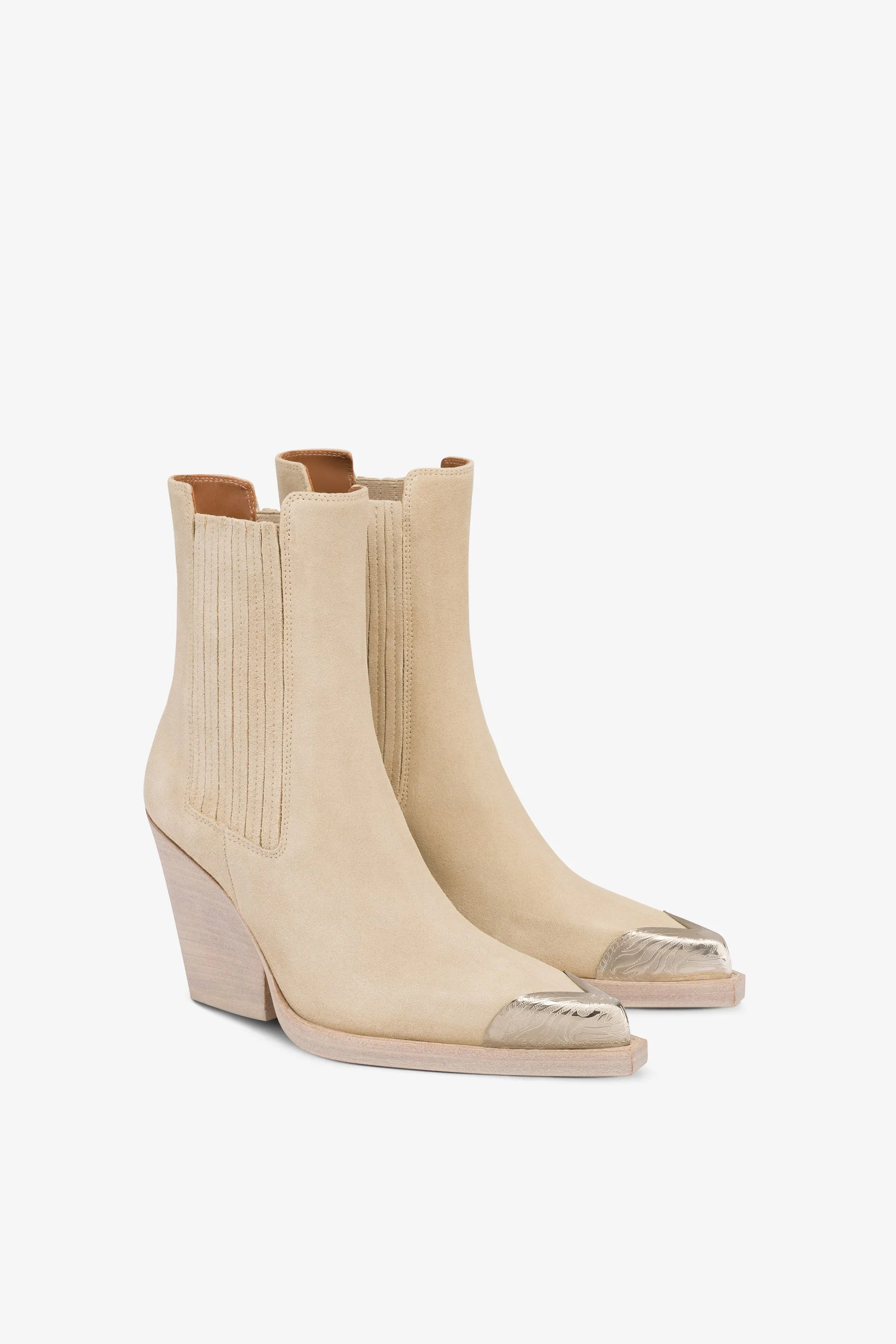 Boots in Angora suede leather
