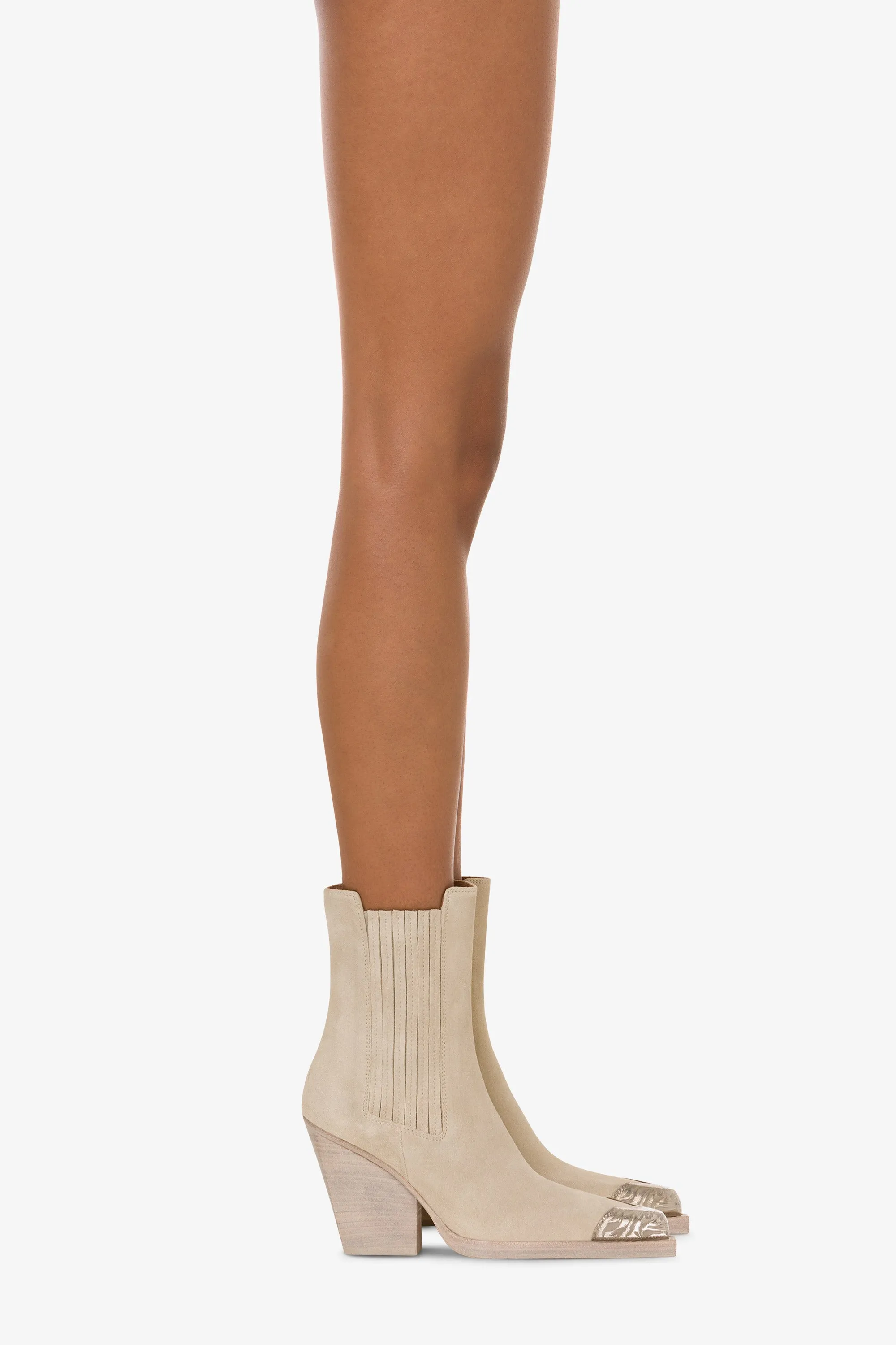 Boots in Angora suede leather