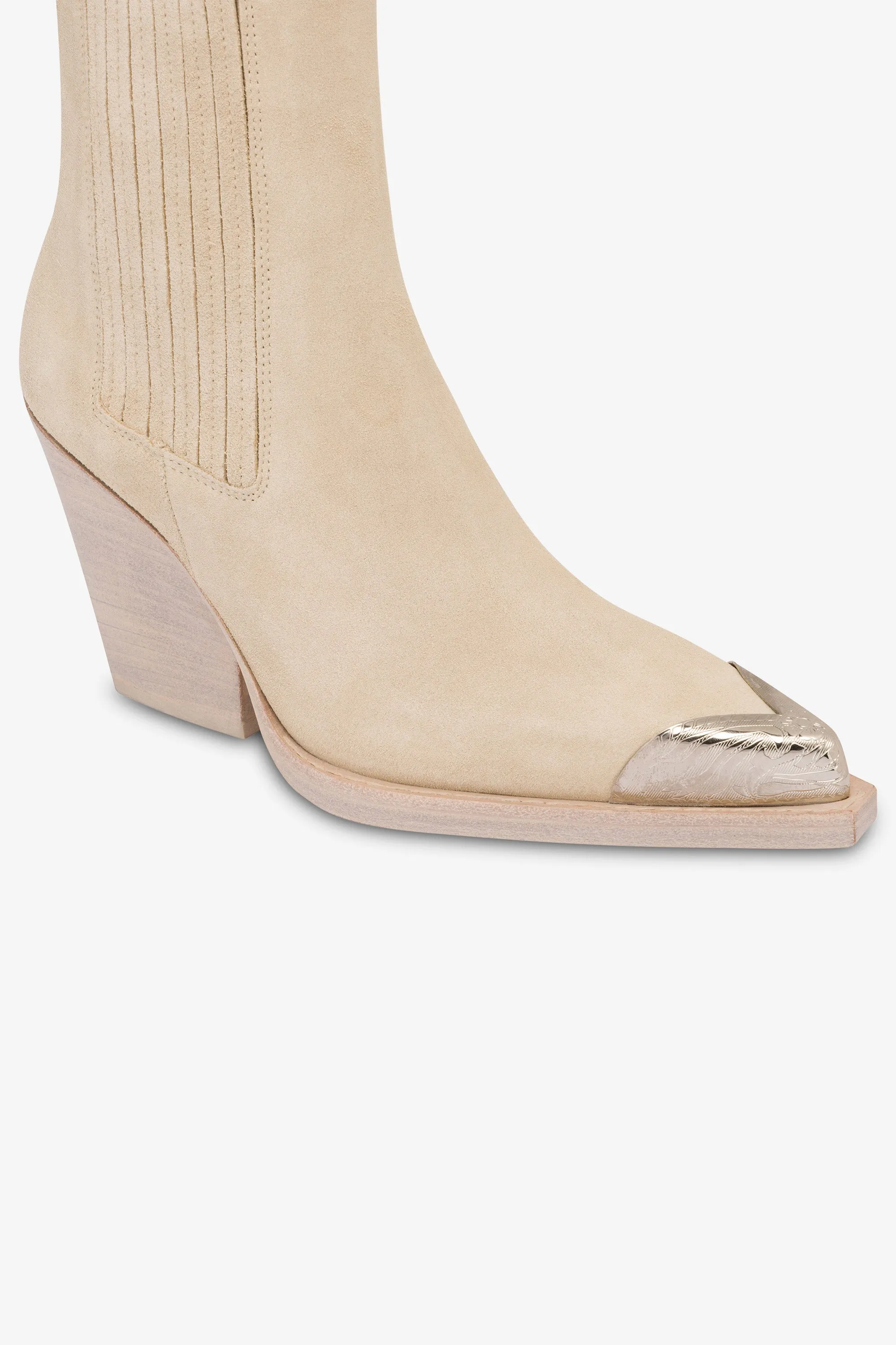 Boots in Angora suede leather