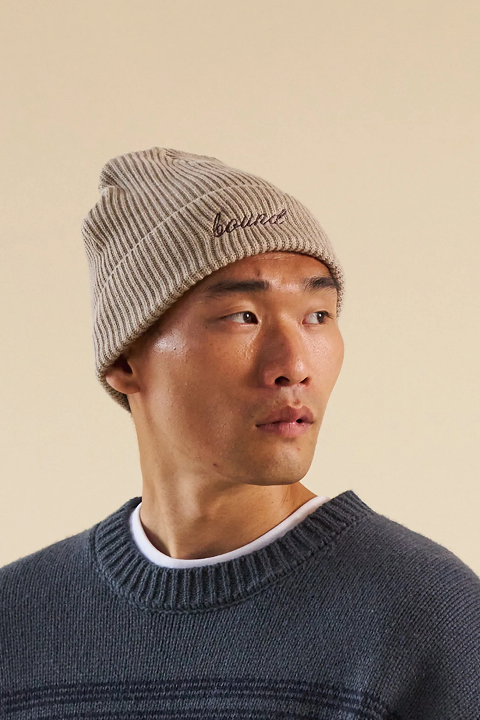 bound 'Farnley' Fisherman Ribbed Organic Beanie